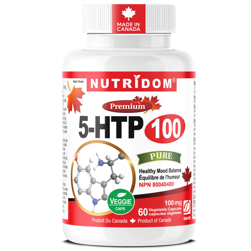 5-HTP 100 mg - Apoyo natural para el estado de ánimo y el sueño | Griffonia simplicifolia | 60 cápsulas vegetales