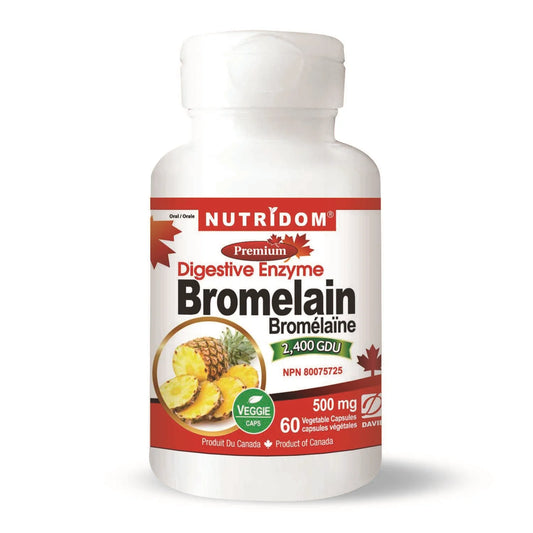 Bromelain Digestive Enzyme Pineapple Supplement - 500mg (60 Capsules)