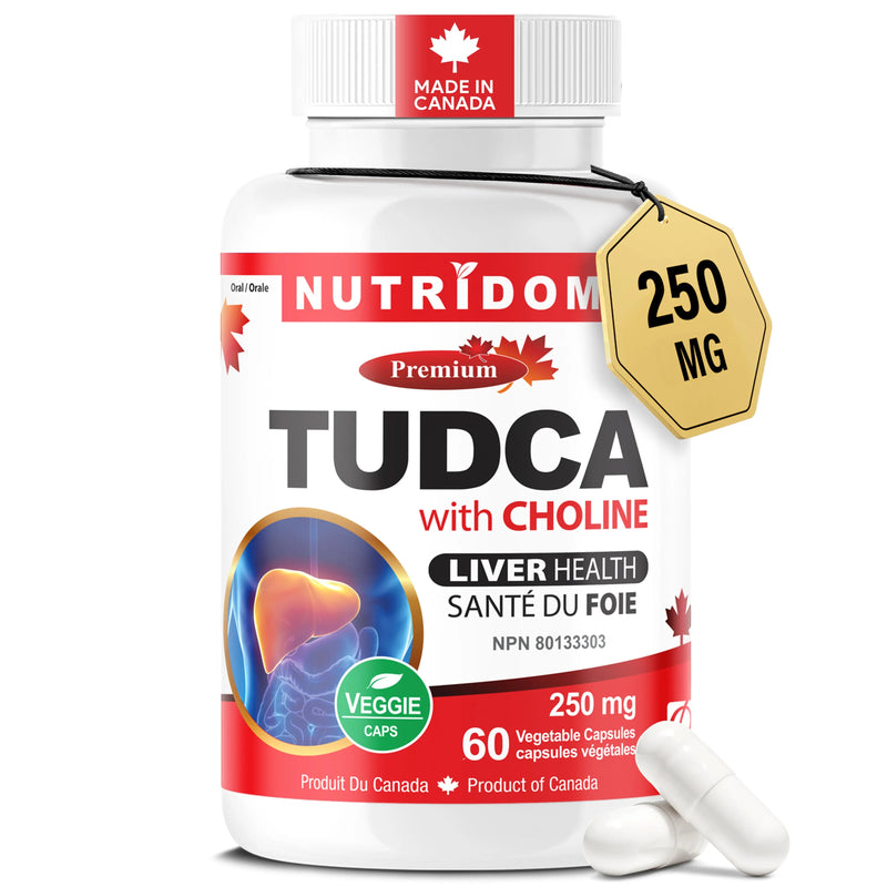 TUDCA 250mg with Choline | Tauroursodeoxycholic Acid | Liver Support | 60 Vcaps
