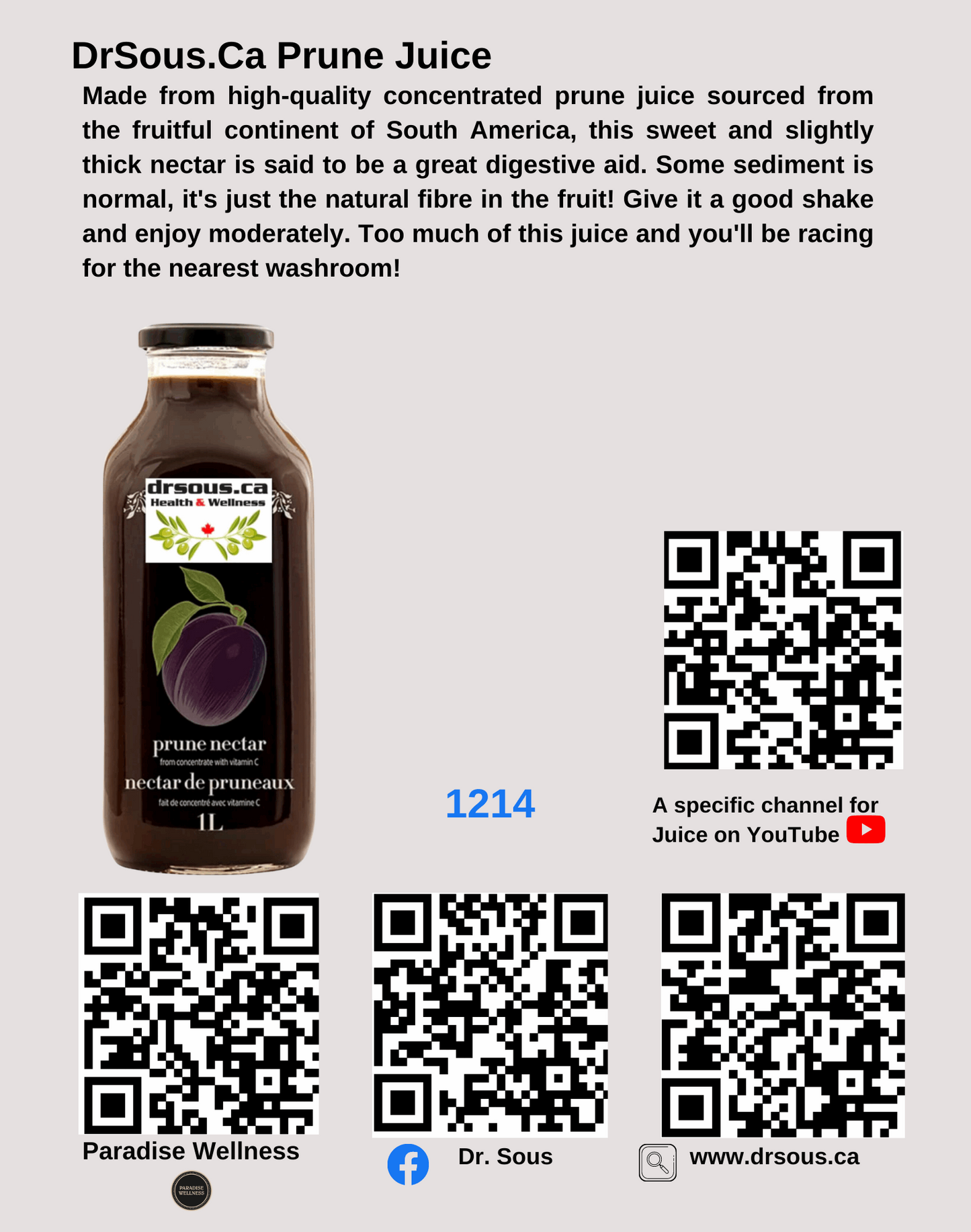 1214. DrSous.Ca Prune Juice