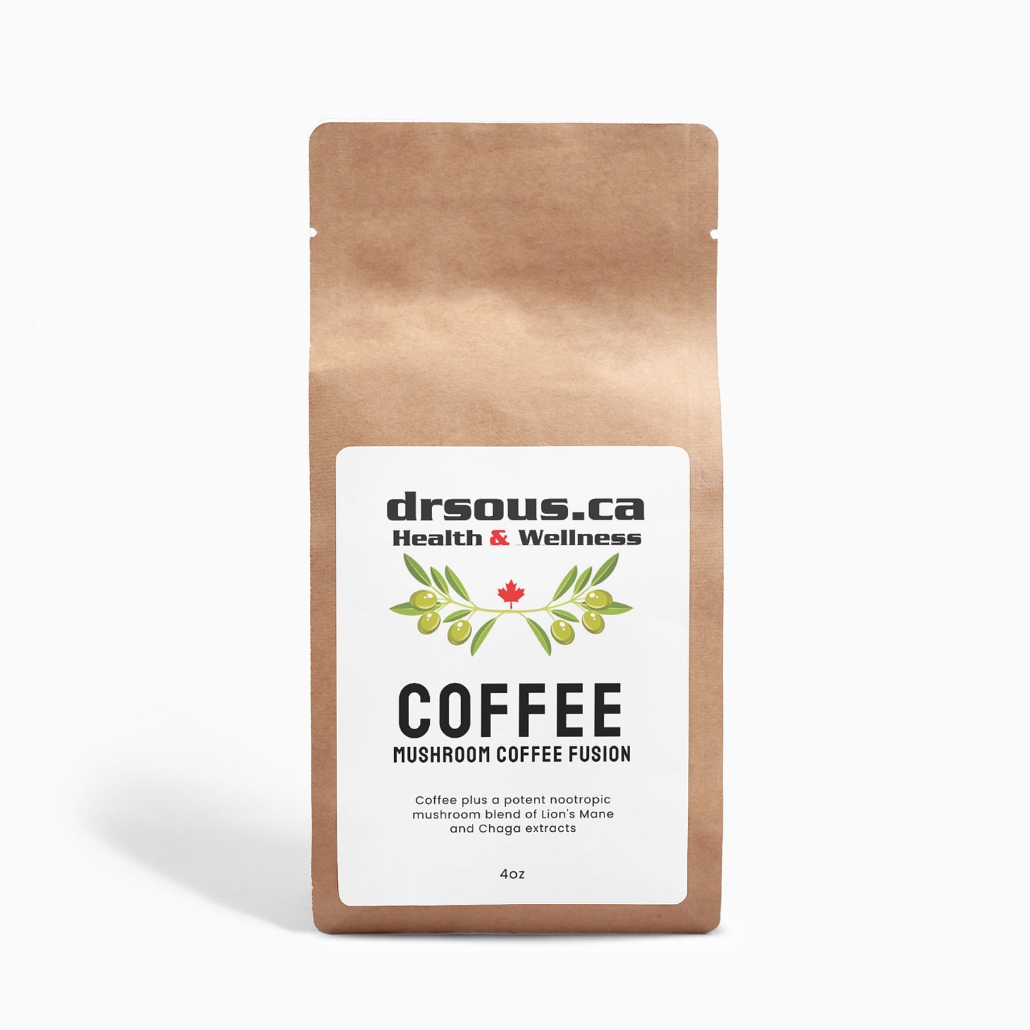 134. DRSOUS.Ca Mushroom Coffee Fusion - Lion’s Mane & Chaga 4oz