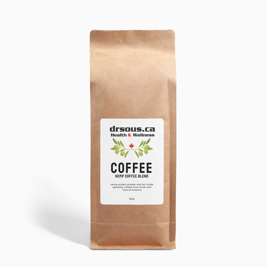 139. DRSOUS.CA Mezcla de café de cáñamo orgánico - Tostado medio 16 oz