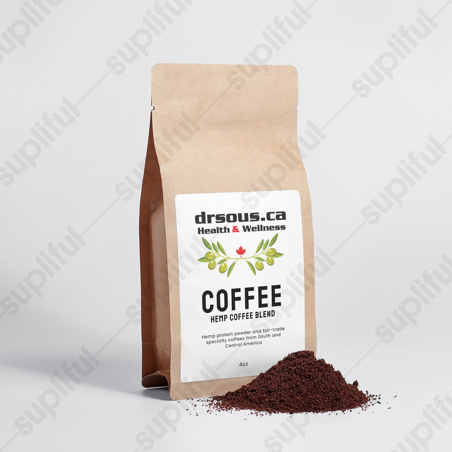 140. DRSOUS.CA Mélange de café au chanvre biologique - Torréfaction moyenne 4 oz