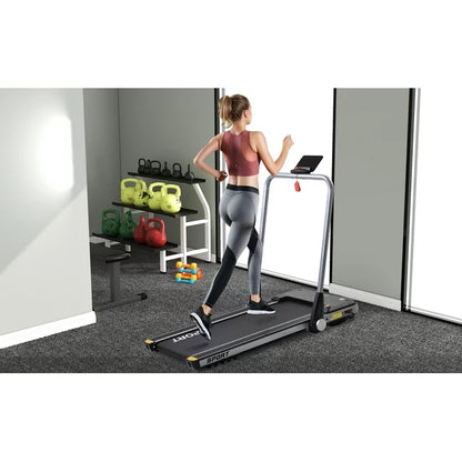 2 in 1 Folding Treadmill, 2.5HP Horizontally Foldable Electric Treadmill