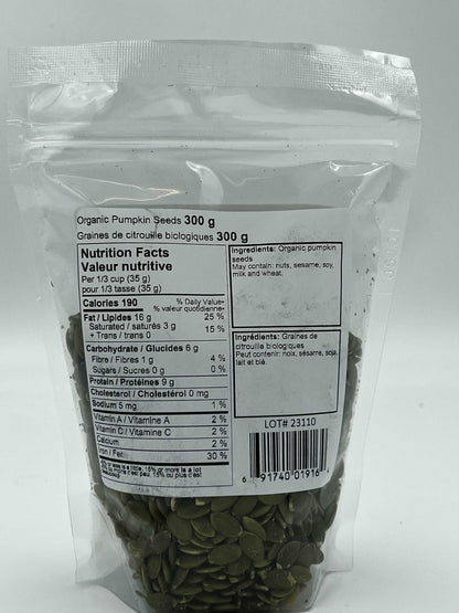 1007. Organic Raw Pumpkin Seeds