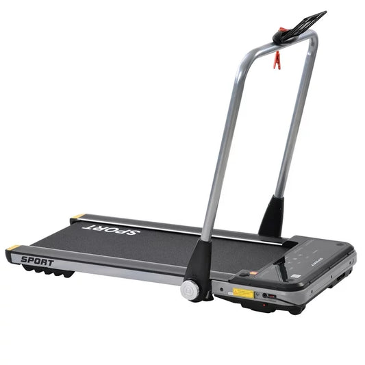 2 in 1 Folding Treadmill, 2.5HP Horizontally Foldable Electric Treadmill