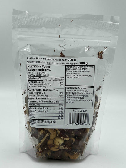 1008. Organic Unsalted Deluxe Nut Mix