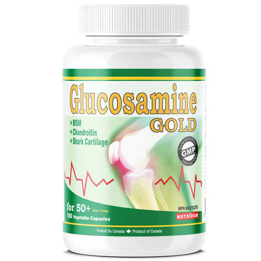 Glucosamine Gold 860 mg | Sulfate de glucosamine, MSM, chondroïtine, cartilage de requin