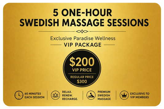 VIP Swedish Massage Package (5 × 60-Minute Sessions)