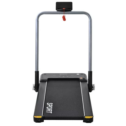 2 in 1 Folding Treadmill, 2.5HP Horizontally Foldable Electric Treadmill