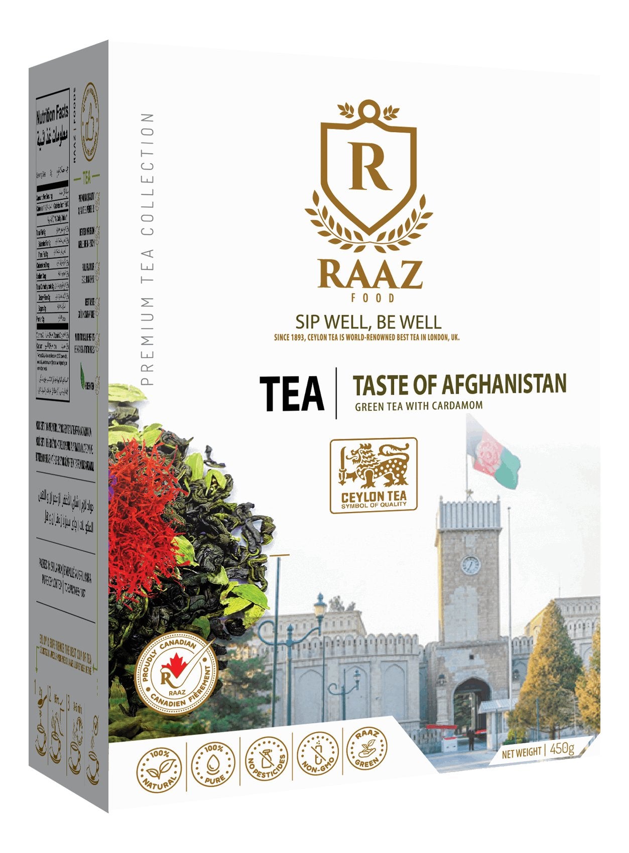 1411. Taste Of Afghanistan Loose Tea 450G - DrSous.Ca