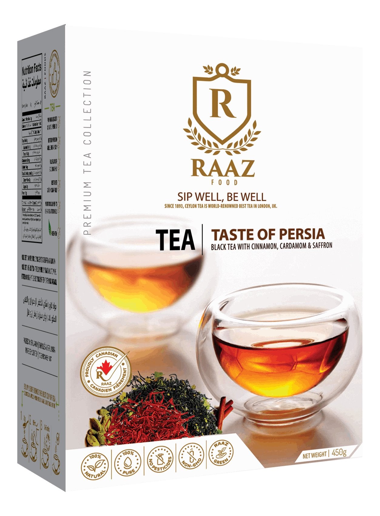 1412. Taste Of Persia Loose Tea 450G - DrSous.Ca