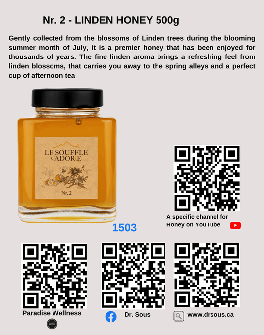 1503. Nr. 2 - LINDEN HONEY 500g - DrSous.Ca