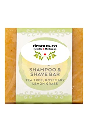 1810. Tea Tree Rosemary Lemon Grass Shave & Shampoo Bar Soap - DrSous.Ca