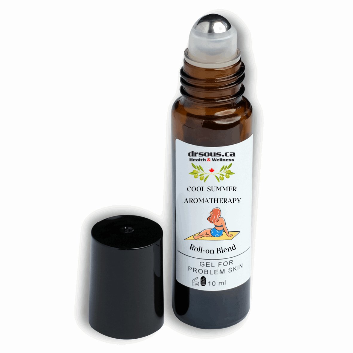 1900. Cool summer Aromatherapy Roll-On 10 ml - DrSous.Ca