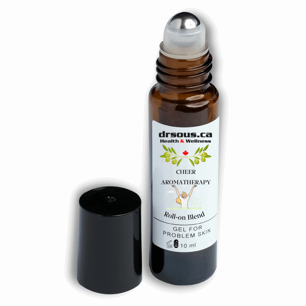 1905. Cheer Aromatherapy Roll-On Inspiring Blend 10 ml - DrSous.Ca