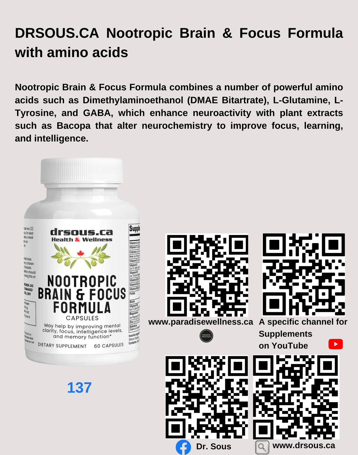 2913.Head & Spinal Cord. 3)Improve Memory & Focus - DrSous.Ca