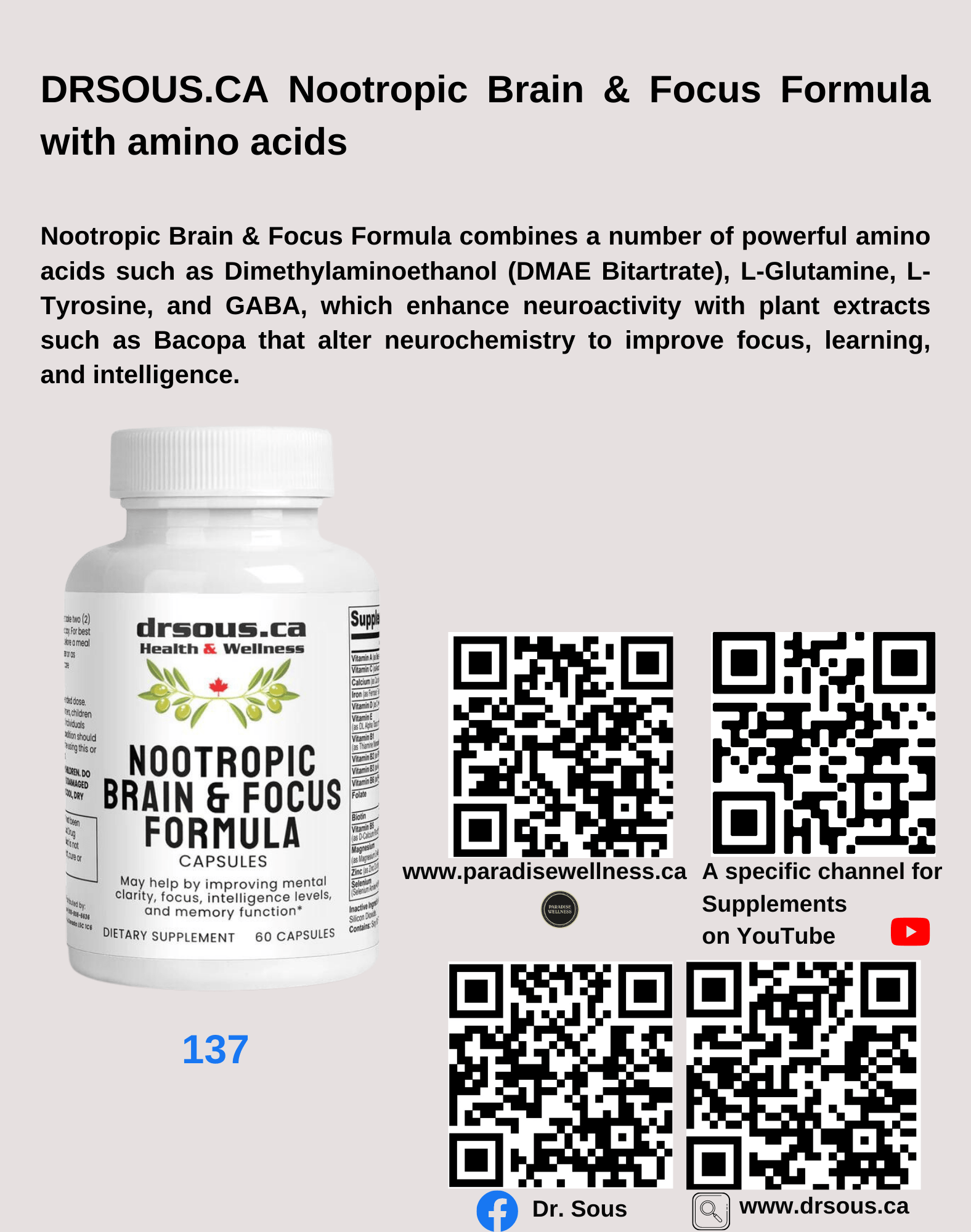 2913.Head & Spinal Cord. 3)Improve Memory & Focus - DrSous.Ca