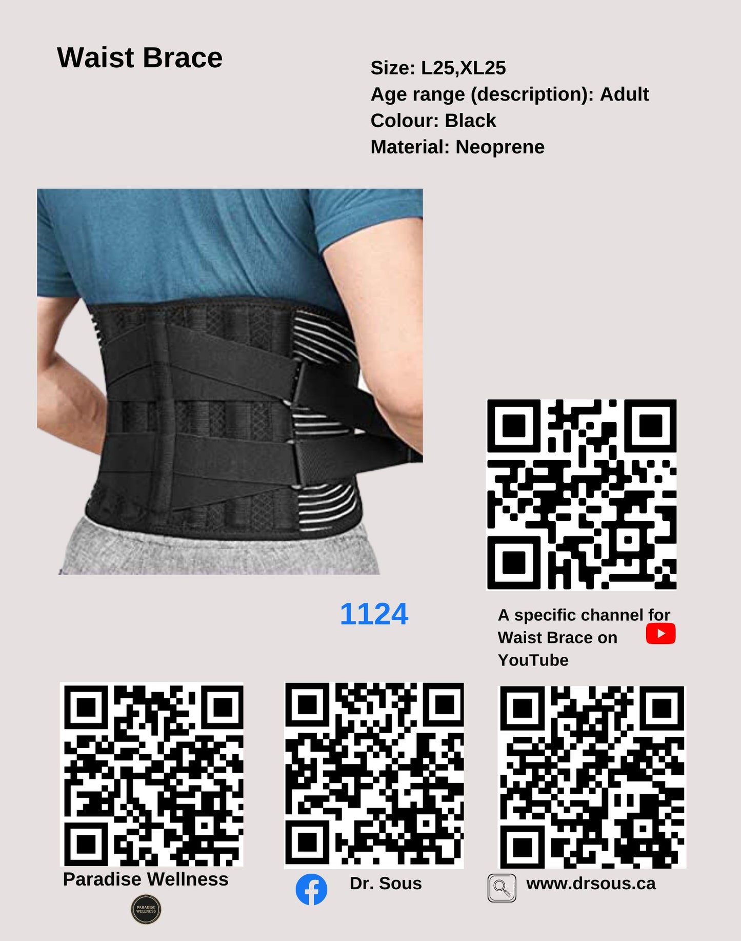 3009.4)Lower & Mid Back Pain Braces Package,1) Shoulder Brace 2) Waist Brace 3) U-SHAPED MASSAGE PILLOW - DrSous.Ca