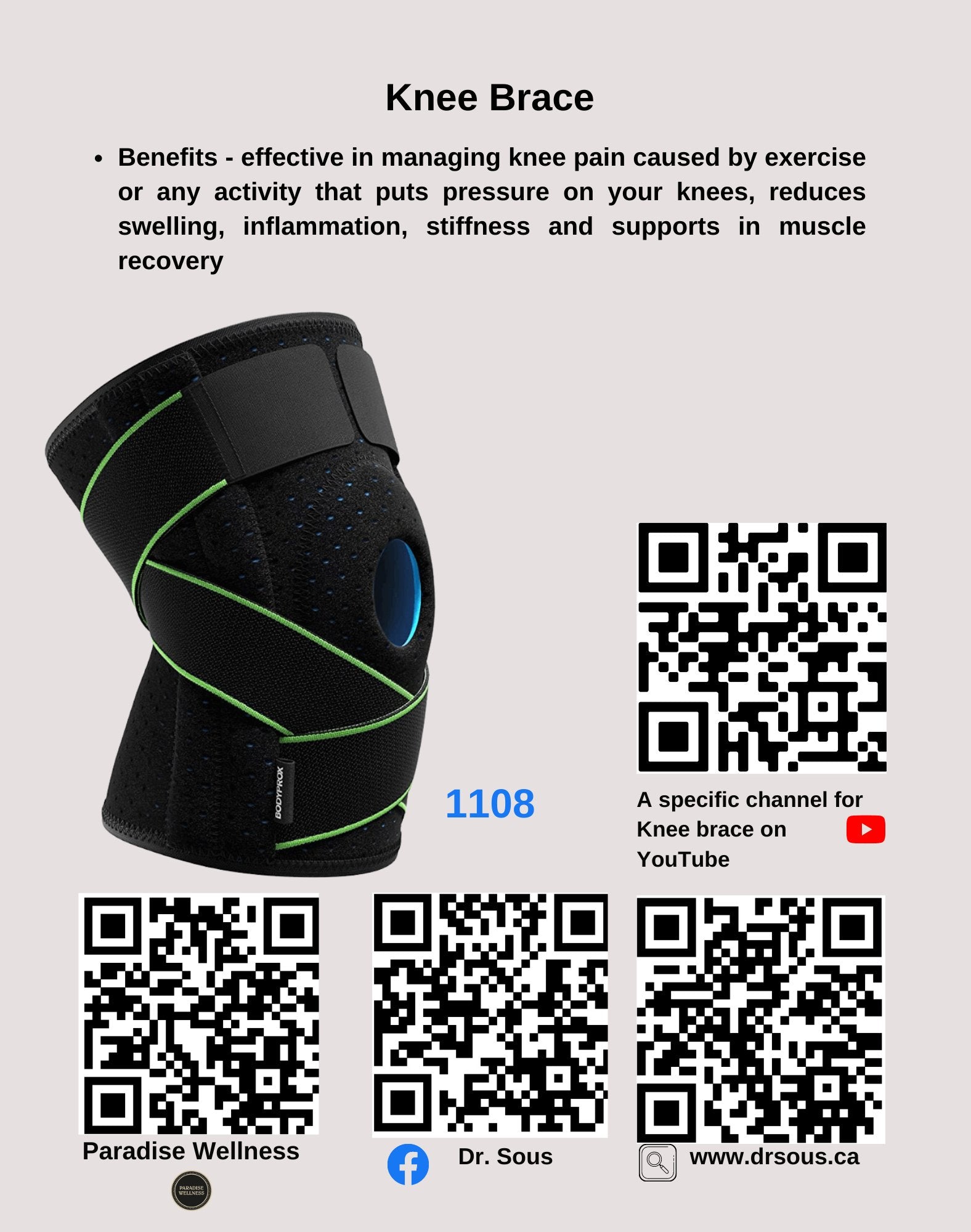 3014.3)Knee & Feet Pain Braces Package, 1) Knee Brace, 2) KNEE CARE DEVICE, 3) LEG MASSAGER - DrSous.Ca