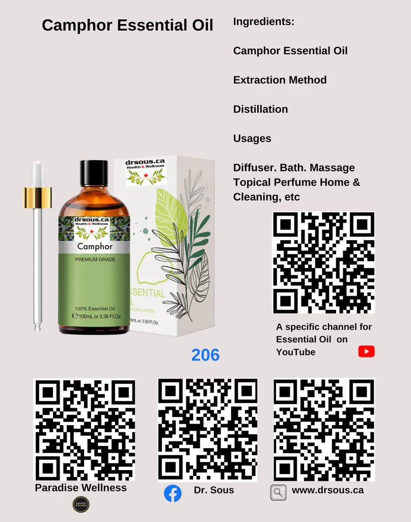 3109-Plantar Fasciitis .Camphor, Lemon Eucalyptus, Frankincense - DrSous.Ca