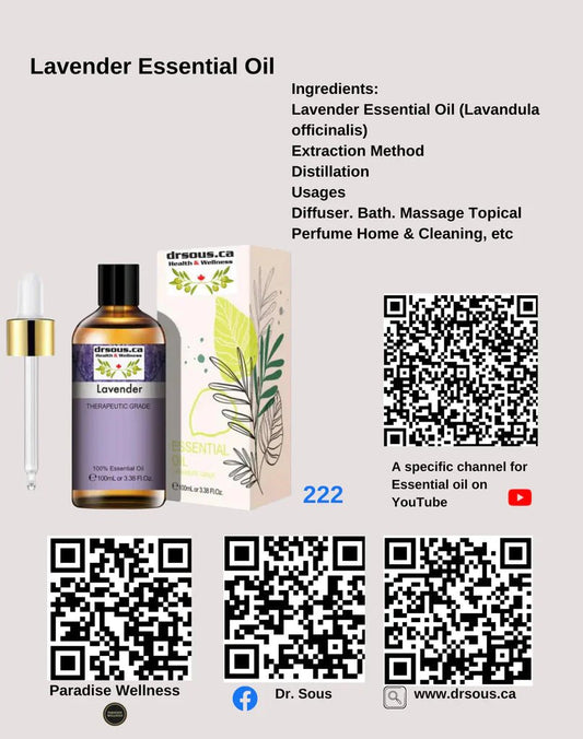 3112-Anxiety/ Stress Relief -Lavender ,Chamomile,. Bergamot - DrSous.Ca