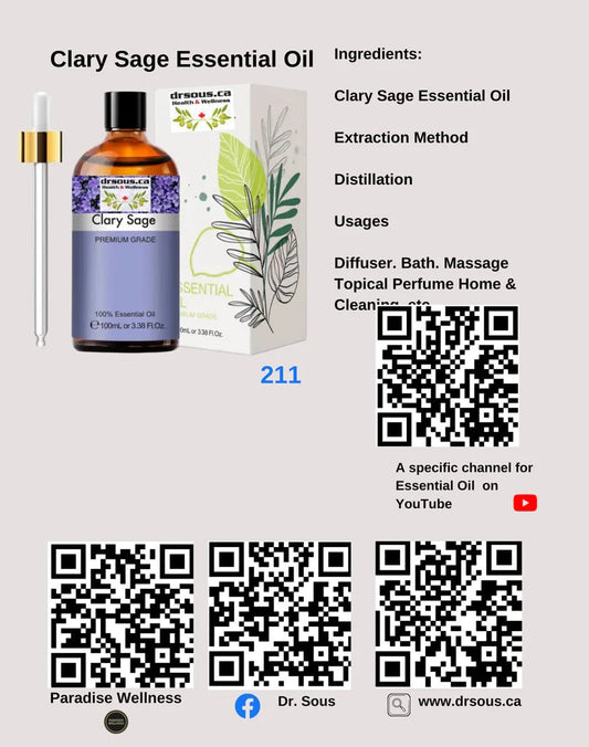 3115-Improve Memory & Focus-Rosemary, Cedarwood, Clary Sage - DrSous.Ca