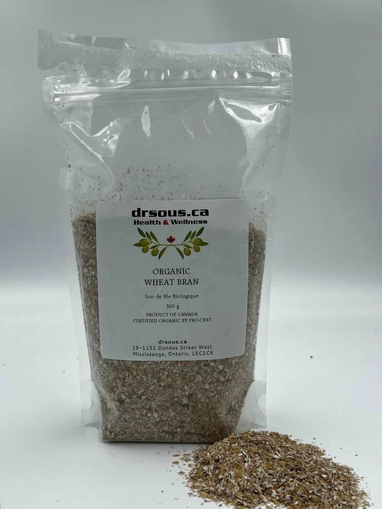 3503.4)Digestive System, 1) Hulled Hemp Seeds, 2) Organic Wheat Bran, 3) Organic Matcha Green Tea Powder - DrSous.Ca