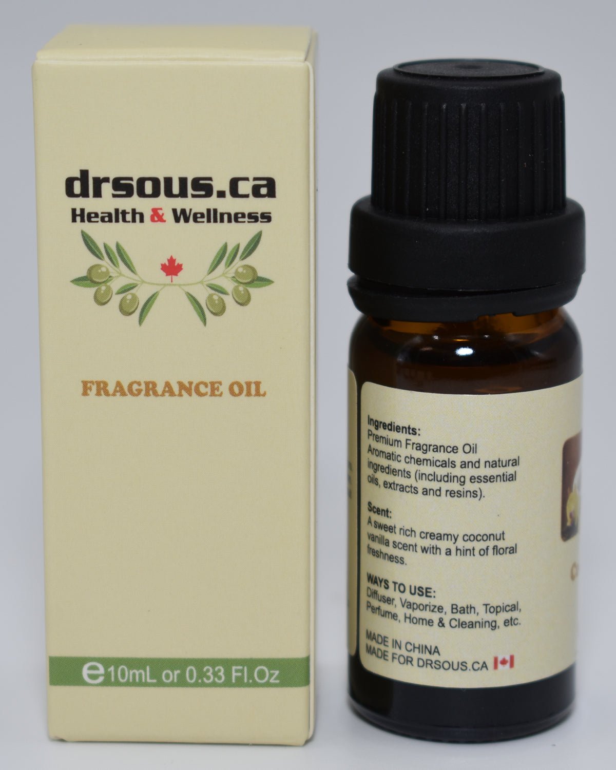 501. Coconut & Vanilla Fragrance Oil - DrSous.Ca