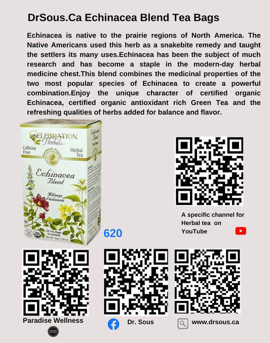 620. DrSous.Ca Echinacea Blend Tea Bags - DrSous.Ca