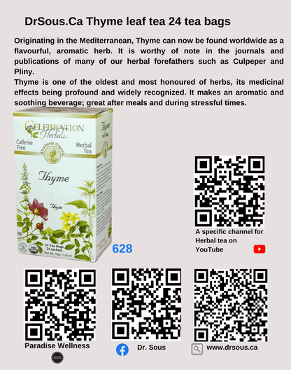 628. DrSous.Ca Thyme leaf tea 24 tea bags - DrSous.Ca