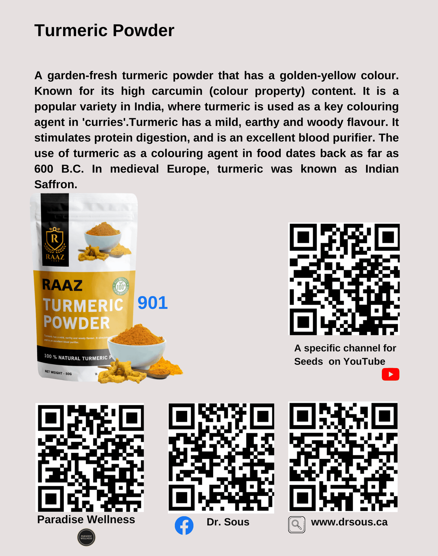 901. Turmeric Powder - DrSous.Ca