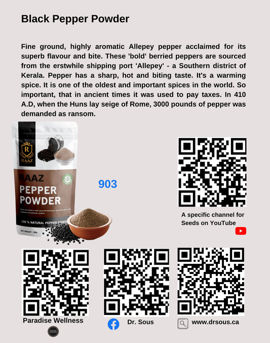 903. Black Pepper Powder - DrSous.Ca